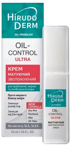 Крем для обличчя Hirudo Derm Oil Problem Oil Control Ultra зволожуючий матуючий, 50 мл