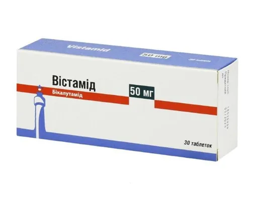 Вістамід таблетки, в/плів. обол. по 50 мг №30 (10х3)