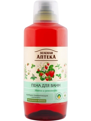 Пена для ванн Зеленая Аптека Мята и земляника, 1 л