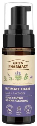 Пінка для інтимної гігієни Green Pharmacy Шавлія і лаванда, 150 мл