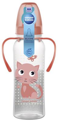 Бутылочка Canpol Babies 11/845 Цветная ферма с рисунком и ручкой BPA Free, 250 мл