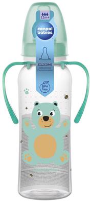Бутылочка Canpol Babies 11/845 Цветная ферма с рисунком и ручкой BPA Free, 250 мл