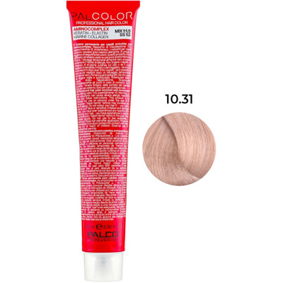 Крем-краска для волос Palco Professional Color № 10.31 платиновый блонд пепельный-золотистый 100 мл.