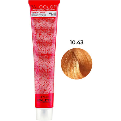 Крем-фарба для волосся Palco Professional Color № 10.43 абрикос, 100 мл