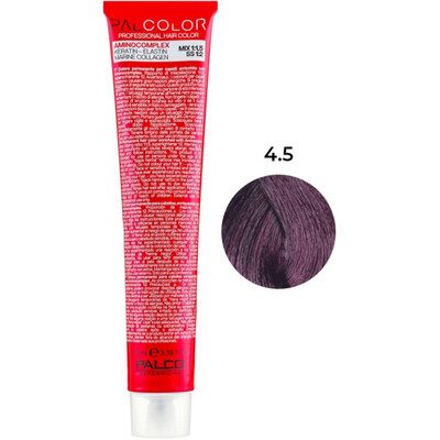Крем-фарба для волосся Palco Professional Color № 4.5 середньо-коричневий махагон, 100 мл