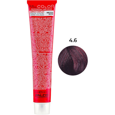 Крем-фарба для волосся Palco Professional Color № 4.6 середньо-коричневий червоний, 100 мл