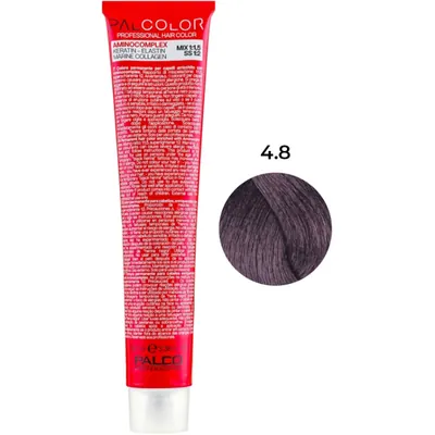 Крем-фарба для волосся Palco Professional Color № 4.8 середньо-коричневий кавовий, 100 мл