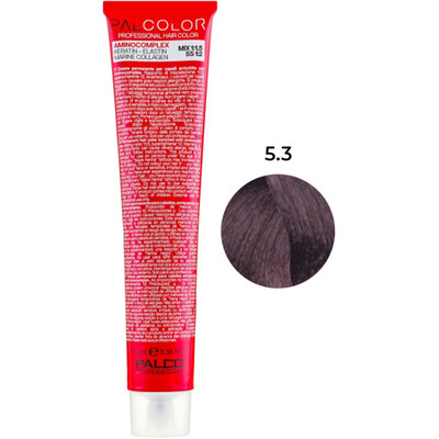 Крем-краска для волос Palco Professional Color № 5.3 светло-коричневый золотистый, 100 мл