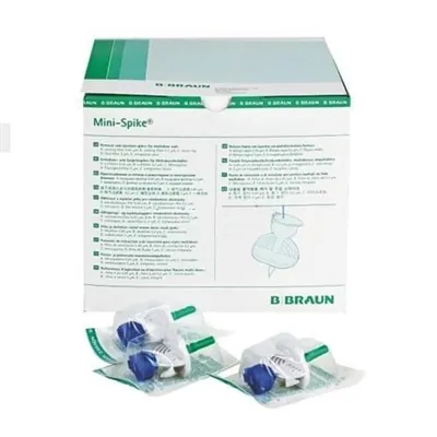 Канюля аспіраційна B.Braun Mini-Spike Filter c фільтром частинок 5 мкм синій, 50 штук