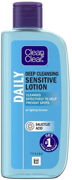 Лосьйон Clean & Clear Deep Cleansing для глибокого очищення обличчя для чутливої шкіри, 200 мл