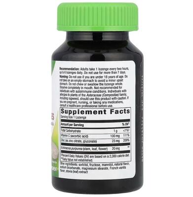 Цинка глюконат Nature's Way Zinc Lozenges ягодный вкус, 60 пастилок