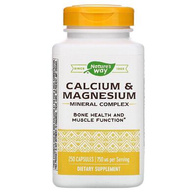 Кальций и магний Nature's Way Calcium-Magnesium, 250 капсул