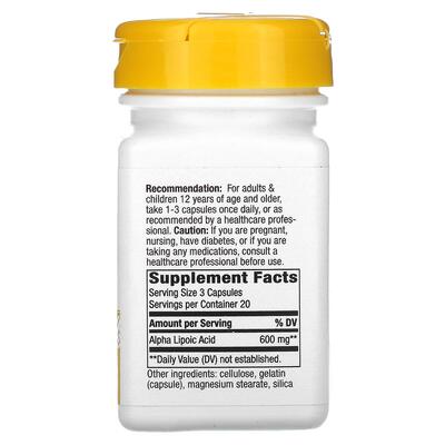Альфа-липоевая кислота Nature's Way Alpha Lipoic Acid, 60 капсул