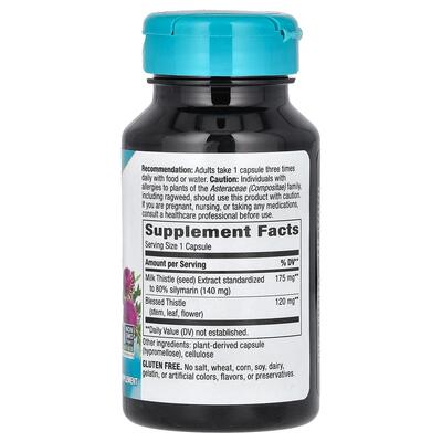 Расторопша пятнистая Nature's Way Milk Thistle, 60 веганских капсул