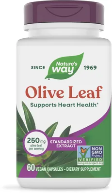 Оливи листя екстракт Nature's Way Olive Leaf Standardized Extract, 60 веганських капсул