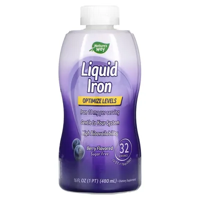 Залізо рідке Nature's Way Iron смак ягід, 480 мл