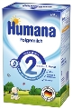 Суміш суха молочна Humana 2 з пребіотиками для подальшого годування для дітей з 6 до 12 місяців, 600 г