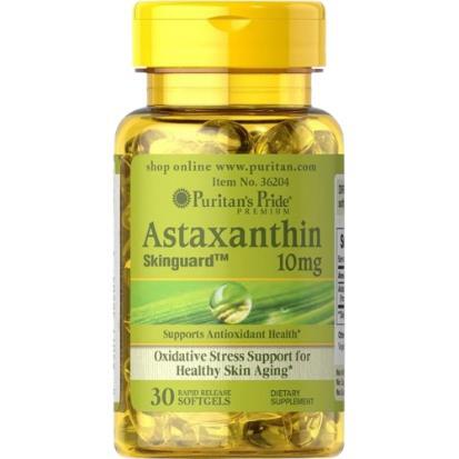Астаксантин Puritan's Pride Natural Astaxanthin 10 мг, 30 капсул ...