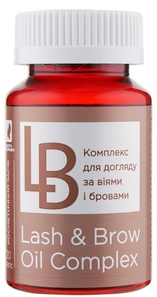 Комплекс масел LB Lash & Brow Oil Complex по уходу за ресницами и бровями, капсулы, 20 шт