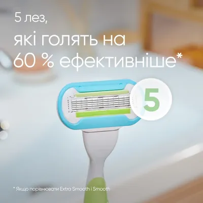 Картриджі змінні для гоління (леза) Venus 5 Extra Smooth Embrace, 2 шт