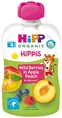 Пюре фруктове HiPP Hippis Яблуко-Персик-Чорниця-Малина з 4 місяців, 100 г