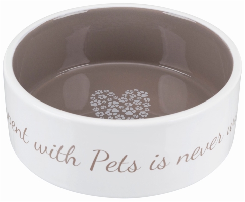 Миска для собак Trixie 25054 Pets Home керамическая, кремовая/бежевая 0,8 л/ 16 cм