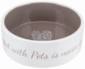 Миска для собак Trixie 25054 Pets Home керамическая, кремовая/бежевая 0,8 л/ 16 cм