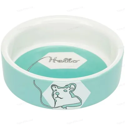 Миска для хом'яка Trixie 60734 Hello Hamster керамічна 8 см, 90 мл