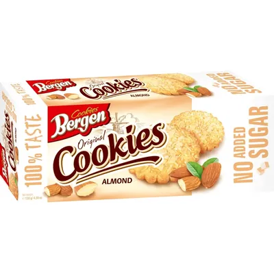 Печиво Bergen Original Cookies мигдельне, 130 г