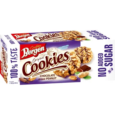 Печиво Bergen Original Cookies арахіс-шоколад, 125 г