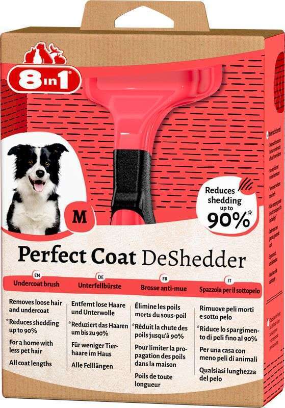 Дешеддер для собак 8in1 Perfect Coat, размер M, 6,5 см