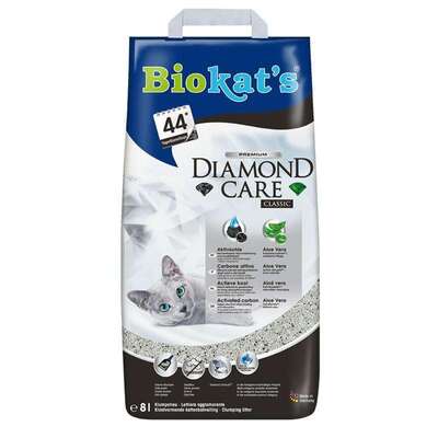 Наполнитель для кошачьего туалета Biokat's Diamond Care Classic Бентонитовый, 8 л