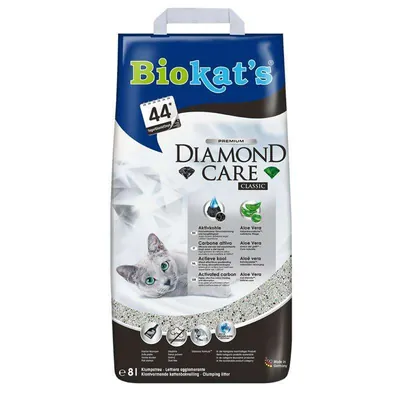 Наповнювач для котячого туалету Biokat's Diamond Care Classic Бентонітовий, 8 л