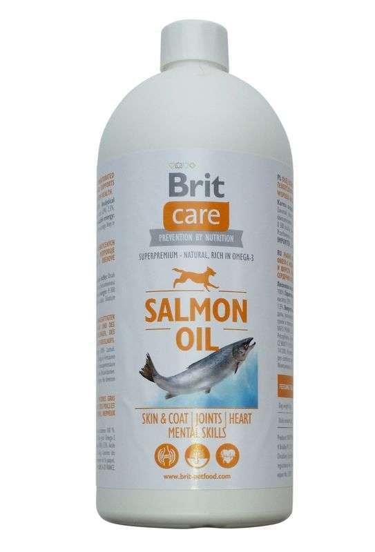 Масло лосося Brit Care Salmon Oil для кожи и шерсти собак всех возрастов, 1 л