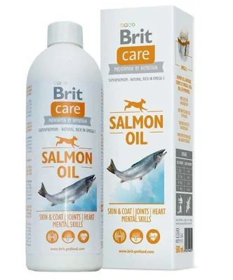 Олія лосося Brit Care Salmon Oil для шкіри та шерсті собак всіх вікових груп, 500 мл