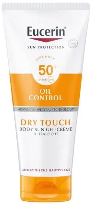 Гель-крем сонцезахисний для тіла Eucerin Sun Protection SPF50+ Oil Control ультралегкий з матуючим ефектом (83555), 200 мл