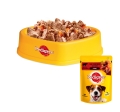 Корм влажный для взрослых собак Pedigree с говядиной и ягненком в соусе, 100 г
