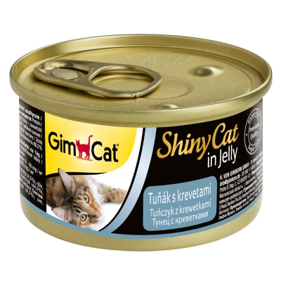 Корм влажный для кошек GimCat Shiny Cat тунец и креветки, 70 г