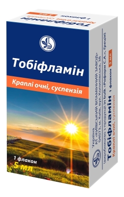 Тобифламин капли глаз., сусп. по 5 мл во флак.-кап. полиэт.