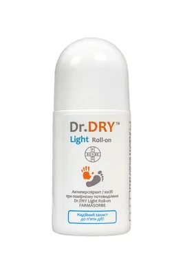 Антиперспірант кульковий Dr.Dry Light Фармасорбе засіб при помірному потовиділенні, 50 мл