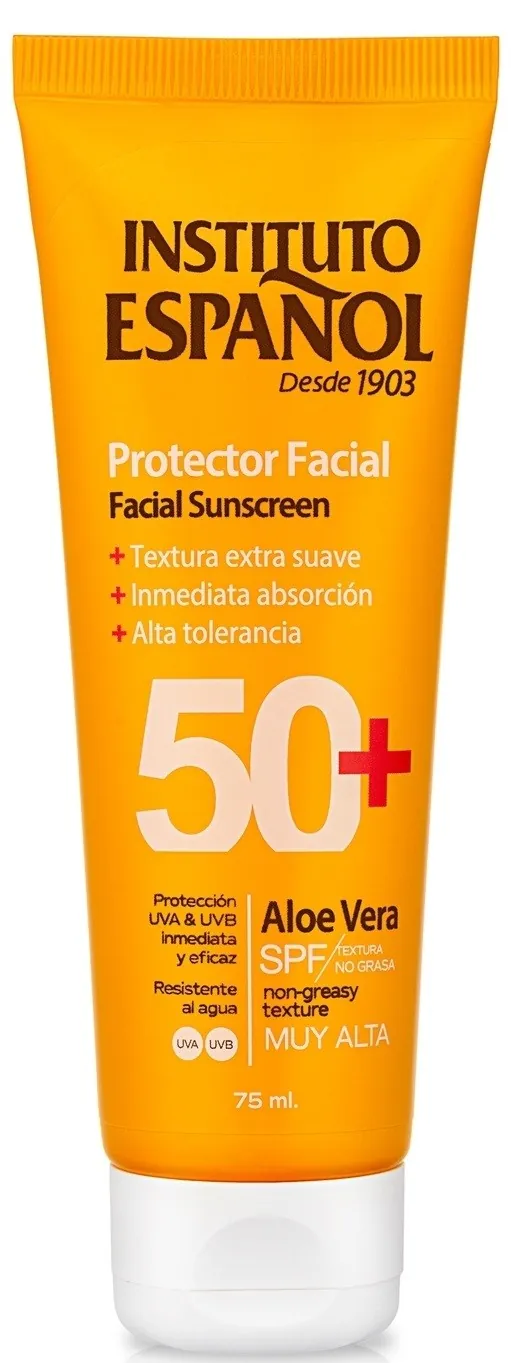 Крем для обличчя Instituto Espanol SPF50+ сонцезахисний з алое вера, 75 мл