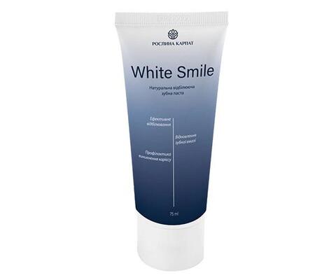 Зубная гель-паста White Smile Рослина Карпат отбеливающая, 75 мл