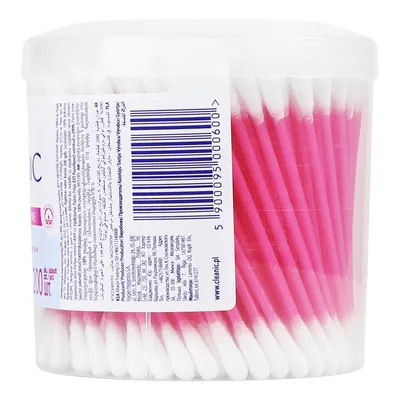 Ватні палички Cleanic кругла упаковка, 200 шт