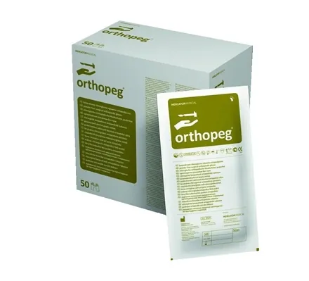 Рукавички хірургічні Mercator Orthopeg стерильні латексні непудровані, розмір 6,5, коричневі, пара