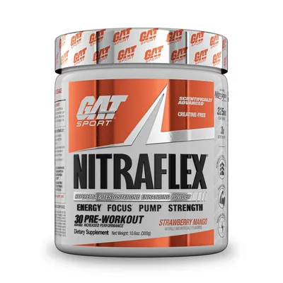 Передтренувальний комплекс GAT sport Nitraflex полуниця та манго, 300 г