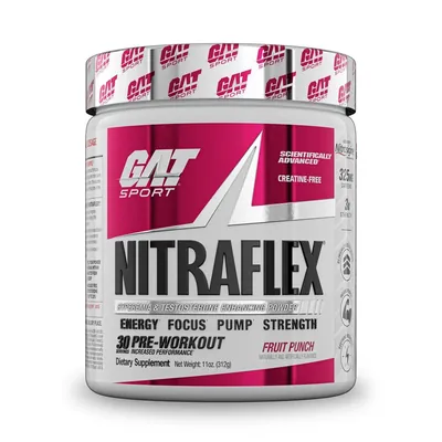 Передтренувальний комплекс GAT sport Nitraflex фруктовий пунш, 315 г