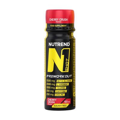 Передтренувальний комплекс Nutrend N1 Shot вишня, 20 шт по 60 мл