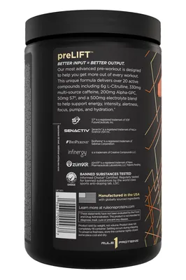 Передтренувальний комплекс Rule One Pre Lift, апельсин-ананас, 420 г