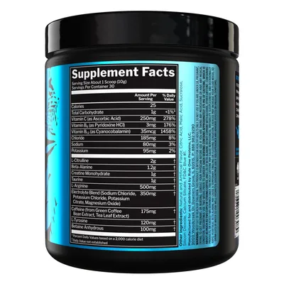 Передтренувальний комплекс Rule One Roar Ferocious Pre-Workout, блакитна малина, 300 г