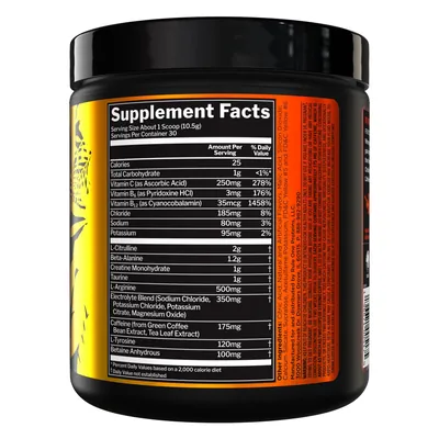 Передтренувальний комплекс Rule One Roar Ferocious Pre-Workout, персик та манго, 315 г